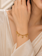 Gold Heart Charm Bracelet