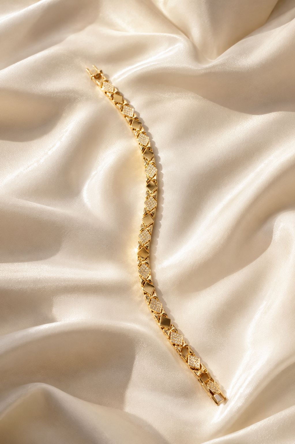 Gold Geometric Crystal Bracelet