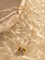 Tri-Tone Teardrop Necklace