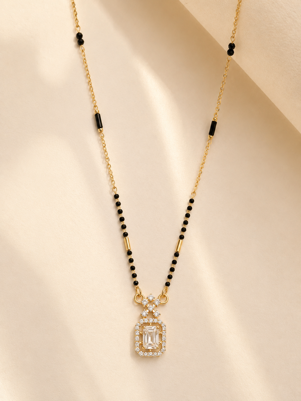 Luxury Emerald Cut Mangalsutra