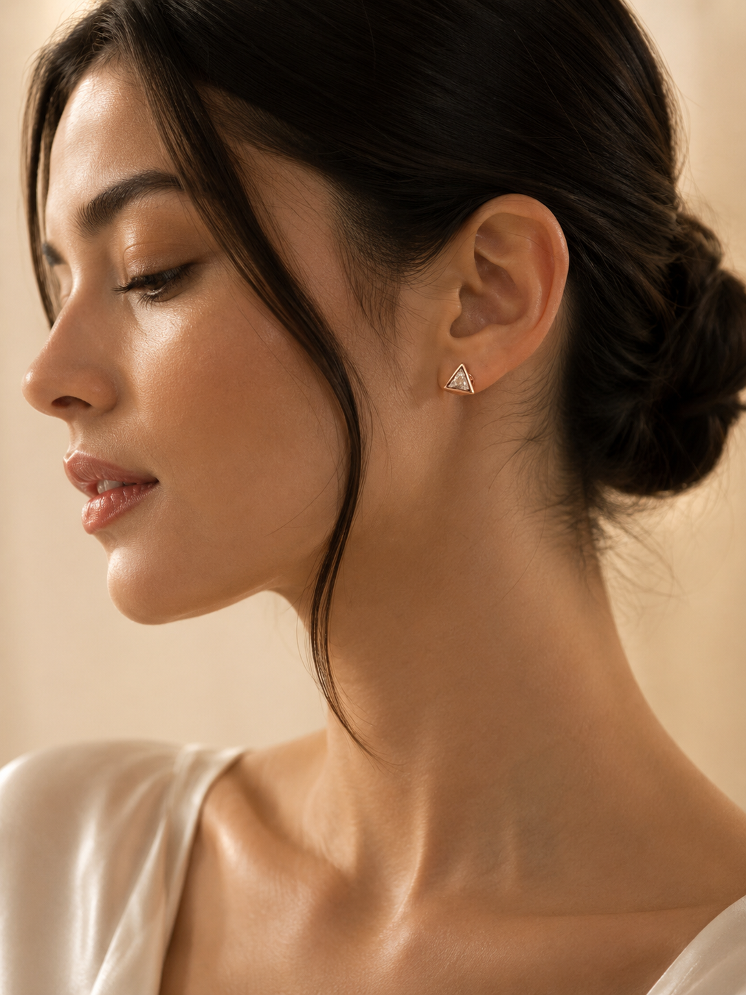 Triangle Crystal Stud Earrings