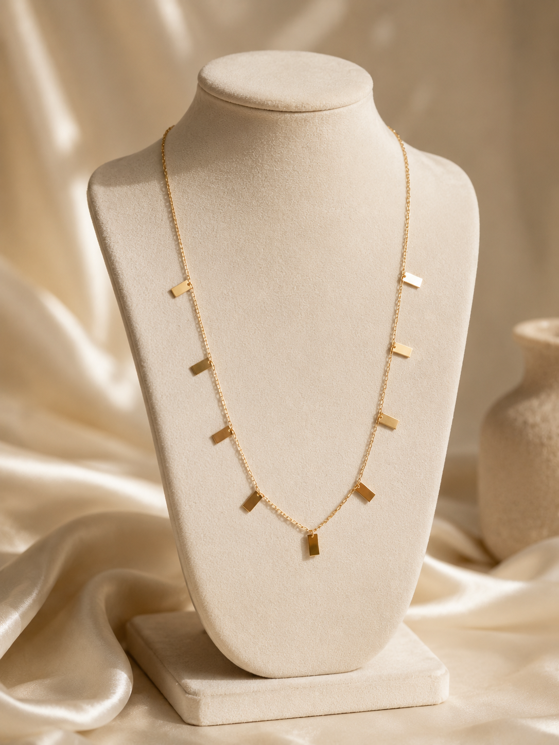 Gold Bar Station Necklace