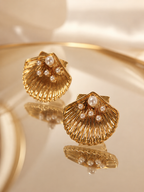 Pearl Shell Stud Earrings