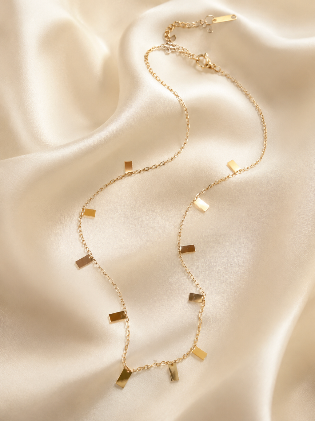 Gold Bar Station Necklace
