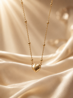 Gold Heart Pendant Necklace
