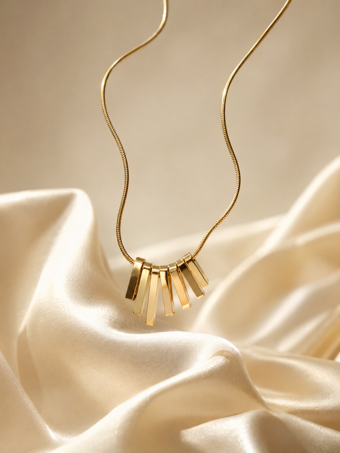 Gold Bar Pendant Necklace