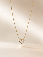 Gold Heart Pendant Necklace