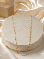 Gold Oval Link Chain Necklace