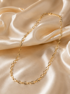 Gold Oval Link Chain Necklace