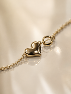Minimal Heart Chain Bracelet