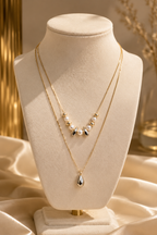 Pearl Drop Layered Necklace