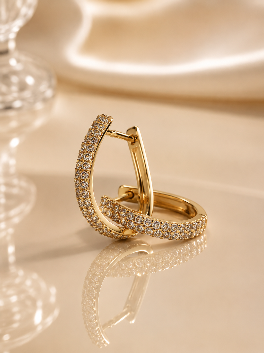 Crystal Hoop Earrings