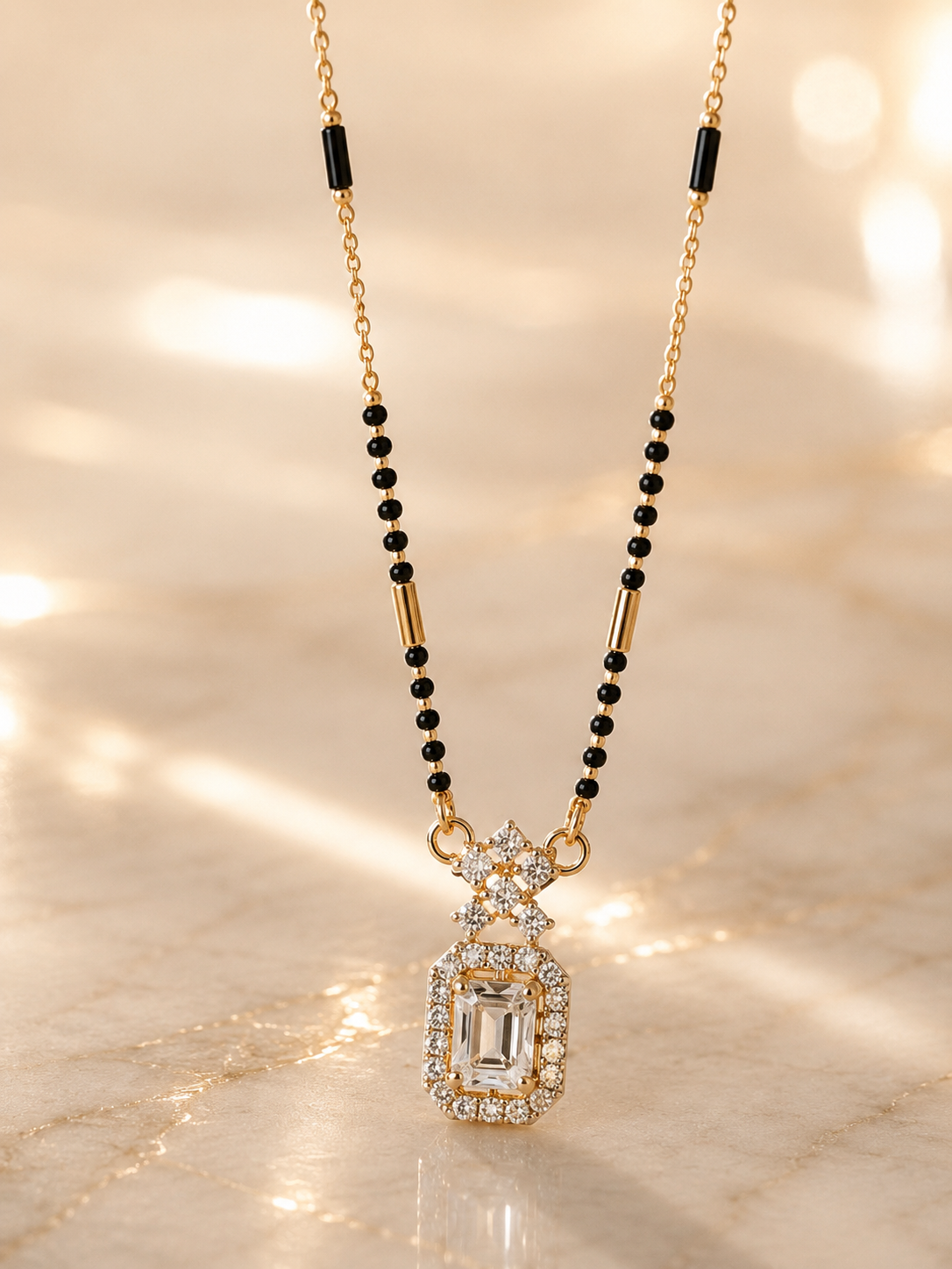 Luxury Emerald Cut Mangalsutra