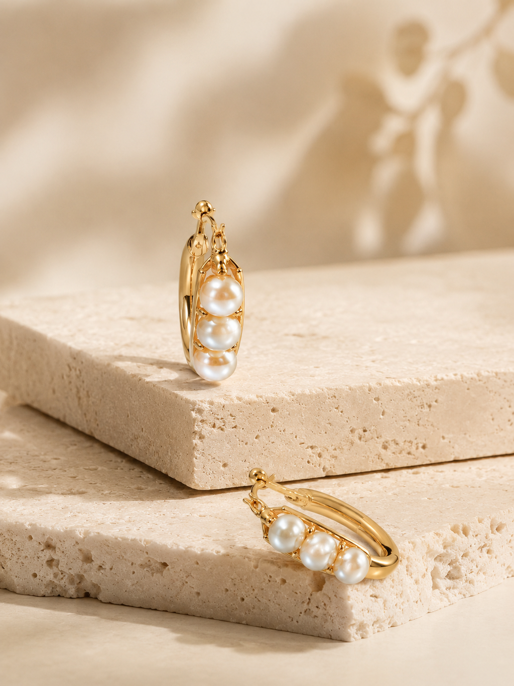 Pearl Hoop Earrings