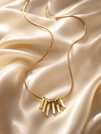Gold Bar Pendant Necklace