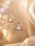 Triangle Crystal Stud Earrings