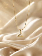 Gold Triangle Crystal Pendant